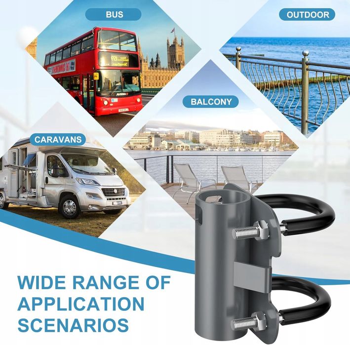 Uchwyt rury masztu antenowego do Starlink Bowl, kształt litery U