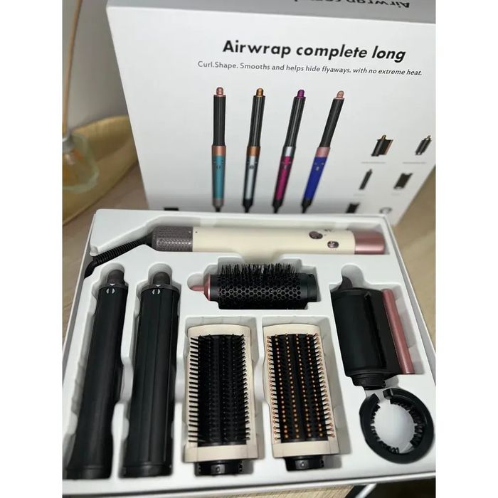 Стайлер Dyson Airwrap Complete Long 6 насадок Sakura Дайсон рожевий