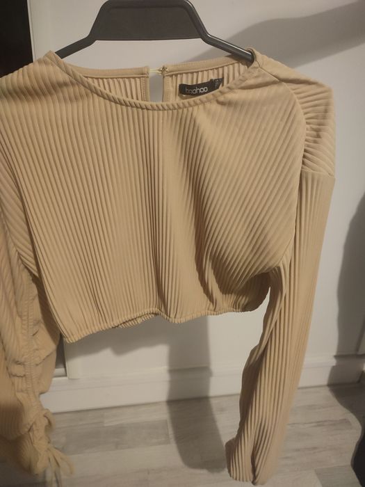 Bluzka top prążek boohoo