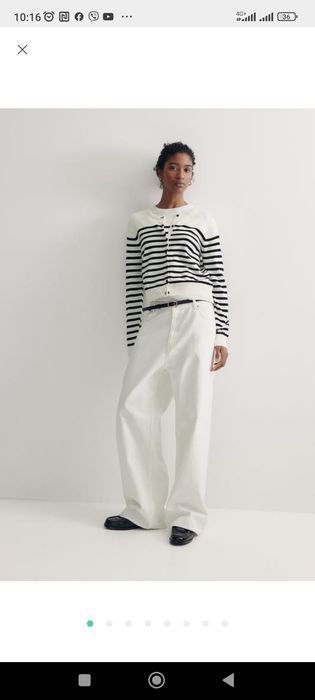 Кофта свитер H&M в полоску на пуговицах