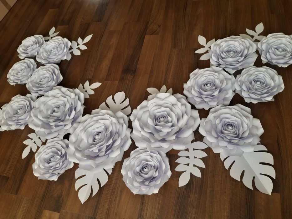 Róża 3D z papieru typ Chanel