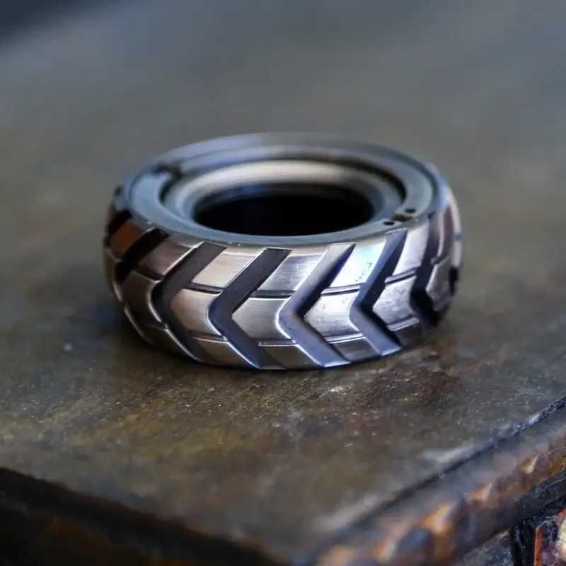 Антистрес спіннер HEAVY MOTOR іграшка з металу фіджет EDC RING