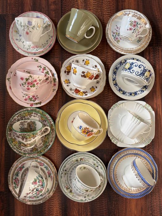 Порцеляна вінтажна колекційна фарфор чайні пари тріо сервізи Англія