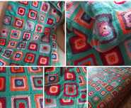 Colcha de lã feita à mão para cama de casall