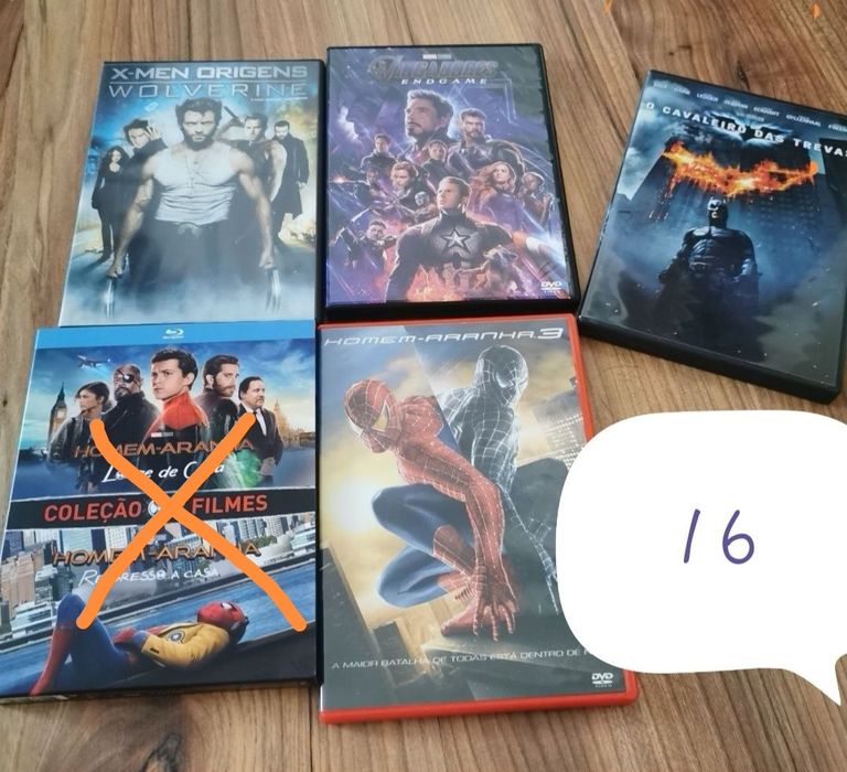 DVD's marvel e Piratas das Caraíbas