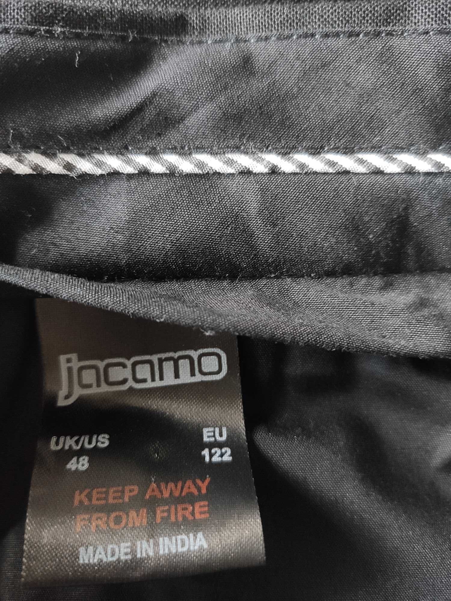 Czarne eleganckie spodnie męskie Jacamo rozmiar 4XL