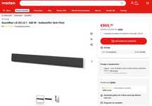 Soundbar LG GX (3.1 - 420 W - Subwoofer Sem Fios) (+500€ em loja)