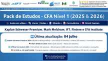 Pack CFA L1 - 2025 & 26: Videos + Livros + QBank + Formulários + Mocks