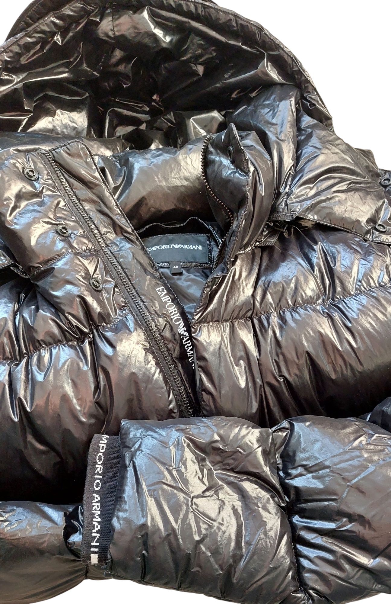 Emporio Armani nowa kurtka puchowa męska z kapturem r. M/48