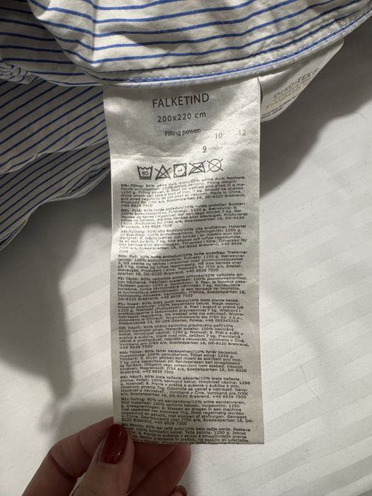 Kołdra puchowa 200x220 z kaczego puchu Jysk Falketind