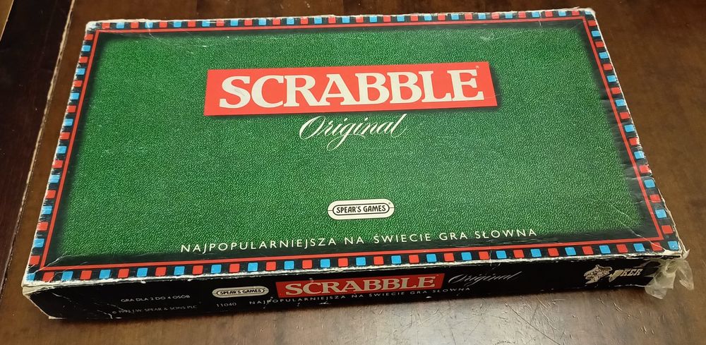 Scrabble 1993r. PL Pierwsza edycja - kompletna gra planszowa