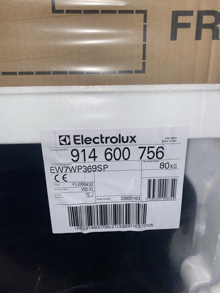 Nowa Electrolux pralka pralkosuszarka ew7wp369sp
