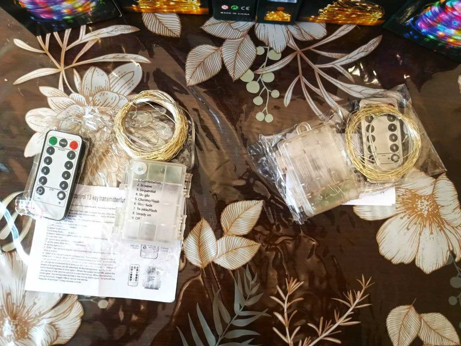 КРАЩА ЦІНА! Гирлянда 5, 10м з пультом на батарейках. Гірлянда Герлянда