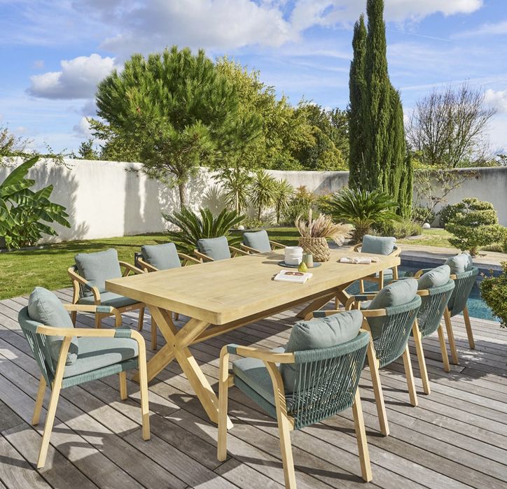 Mesa exterior 261cmx127cmx17cm