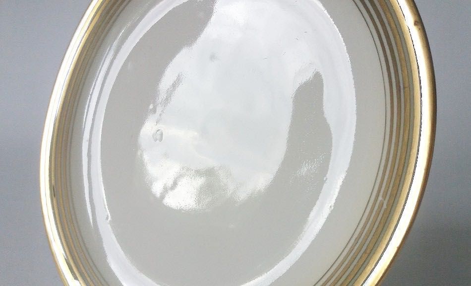 Talerz talerzyk porcelana ecru Weisswasser Elfenbein deserowy