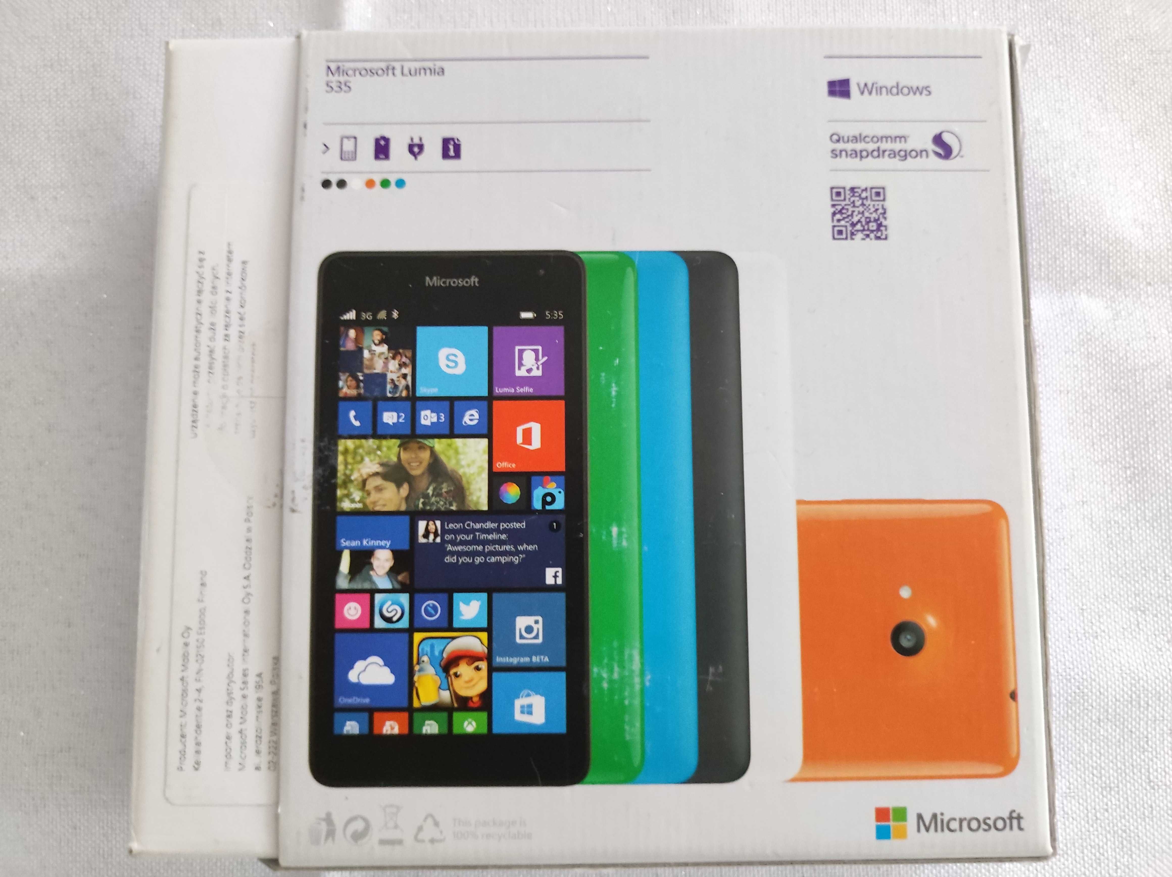 Telefon Microsoft Lumia 535 biała komplet w pudełku