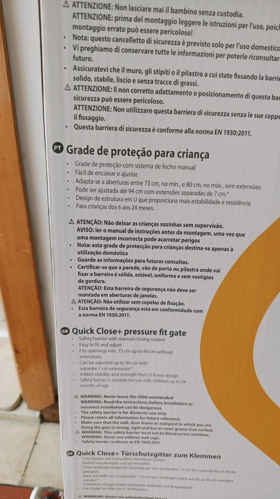Barreira de Segurança para Crianças – Sem Furos, com Extensão