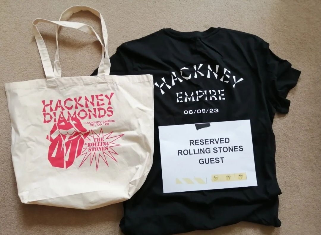 The Rolling Stones Hackney Diamonds Press Event Promo T-Shirt & Bag