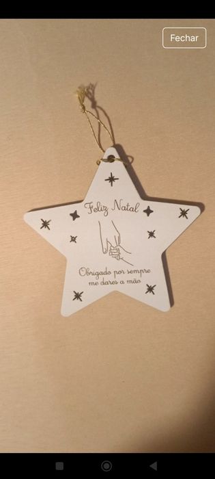 Estrela de Natal para oferecer a quem cuida de crianças