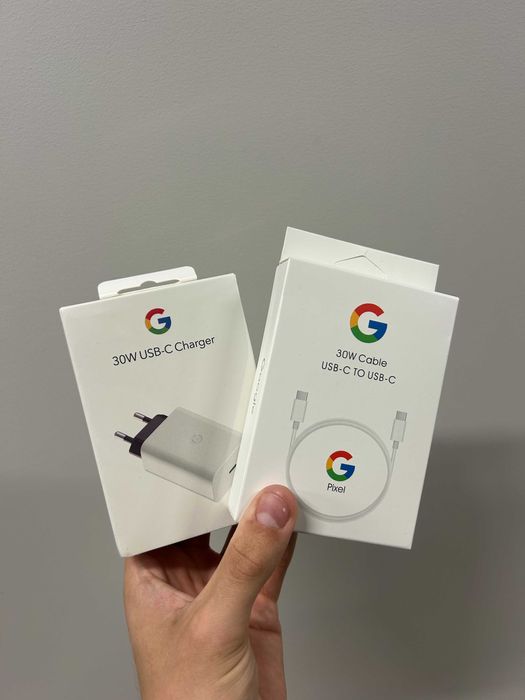 Комплект швидкісна зарядка Google Pixel 30w USB-C блок + кабель 1м