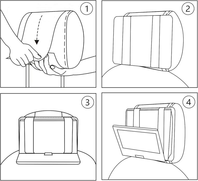 Uchwyt na zagłówek na dvd Hikig B566