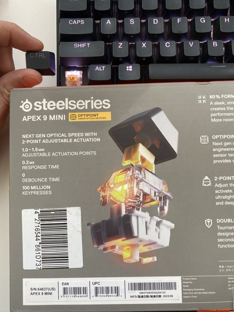 Steelseries Apex mini  profesjonalna klawiatura mechaniczna.