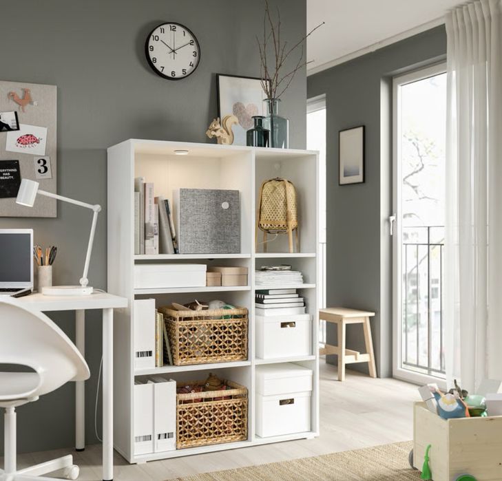 VIHALS Estante c/6 prateleiras, branco, 95x37x140 cm