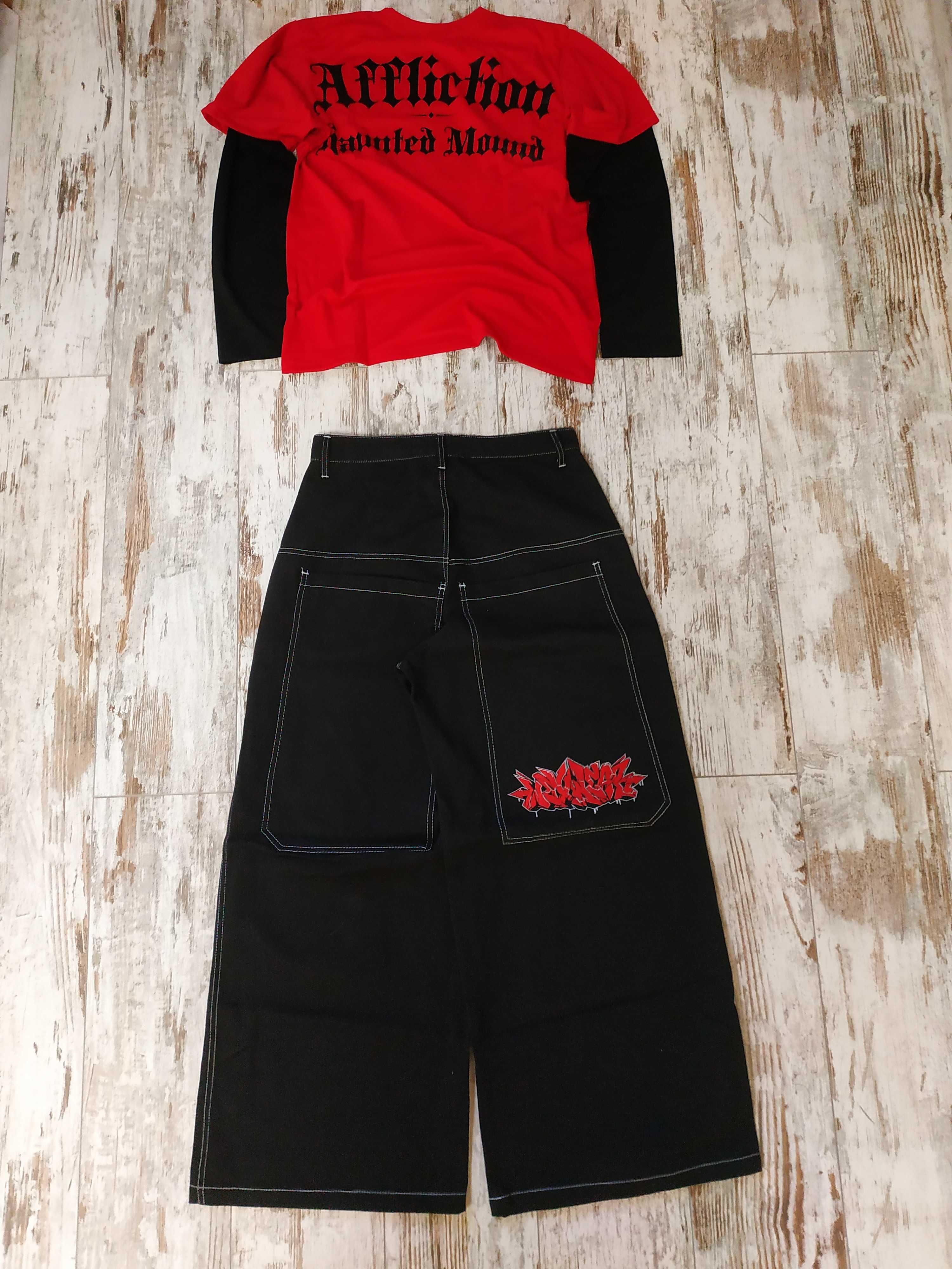 Продам Baggy джинси WEXWEAR + лонгслів  HAUNTED MOUND sk8 Y2K