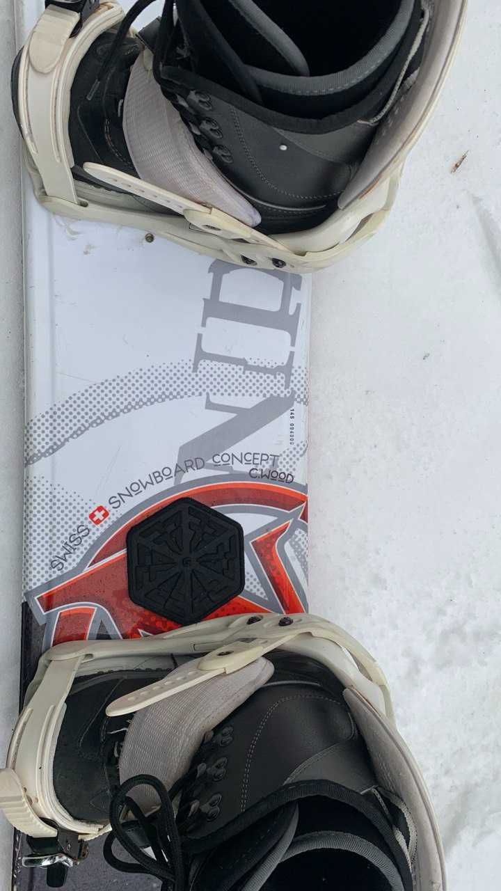 Комплект сноуборд Nidecker 145, крепы NX, ботинки Escape 36.5