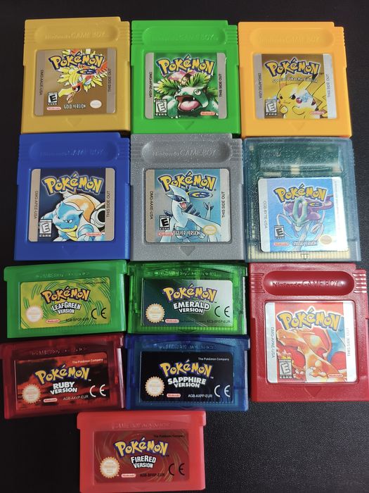 Jogos Pokémon Gameboy red blue yellow gold silver firered ruby emeradl