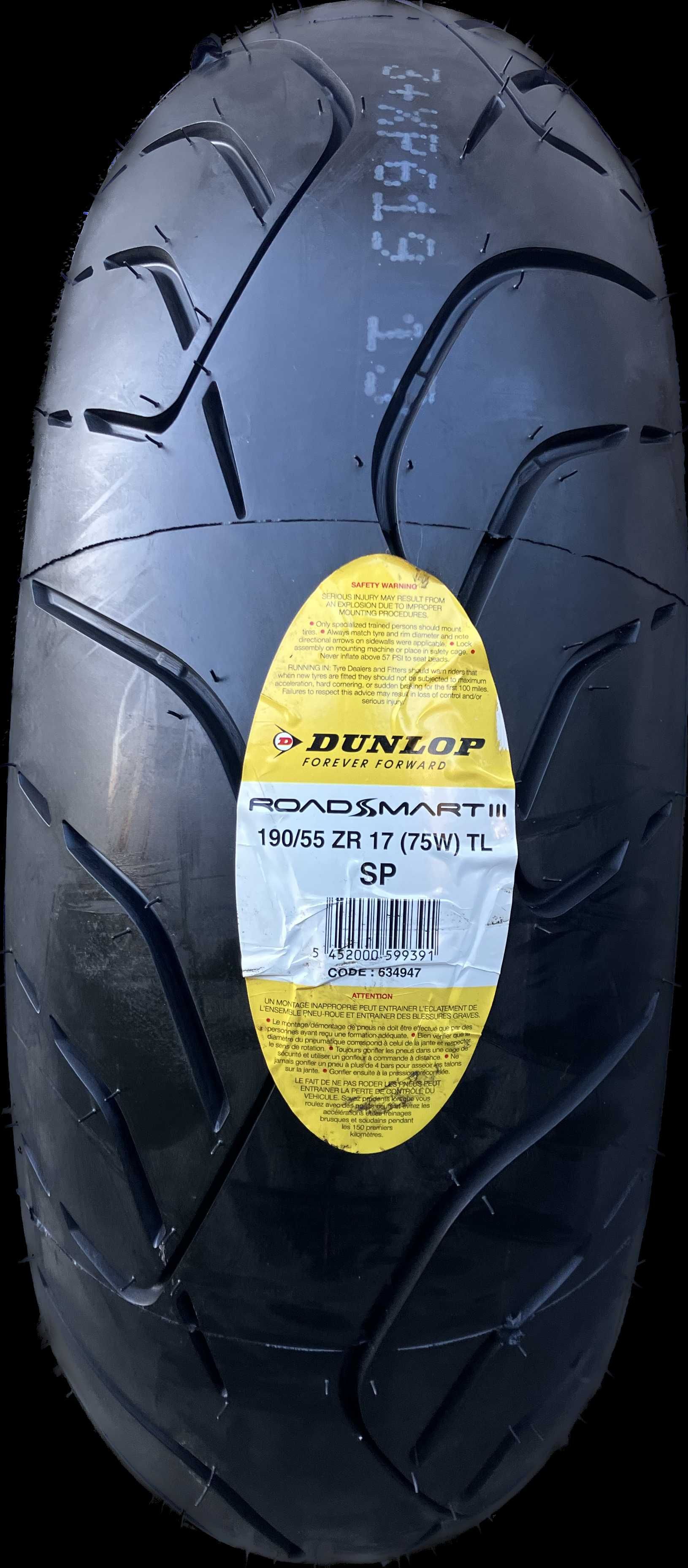 190/55ZR17 Dunlop (75W) TL SPORTMAX ROADSMART III SP 2018