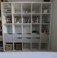 IKEA Kallax 5x5 + 6 szuflad + 2 drzwi + organizer na dokumenty