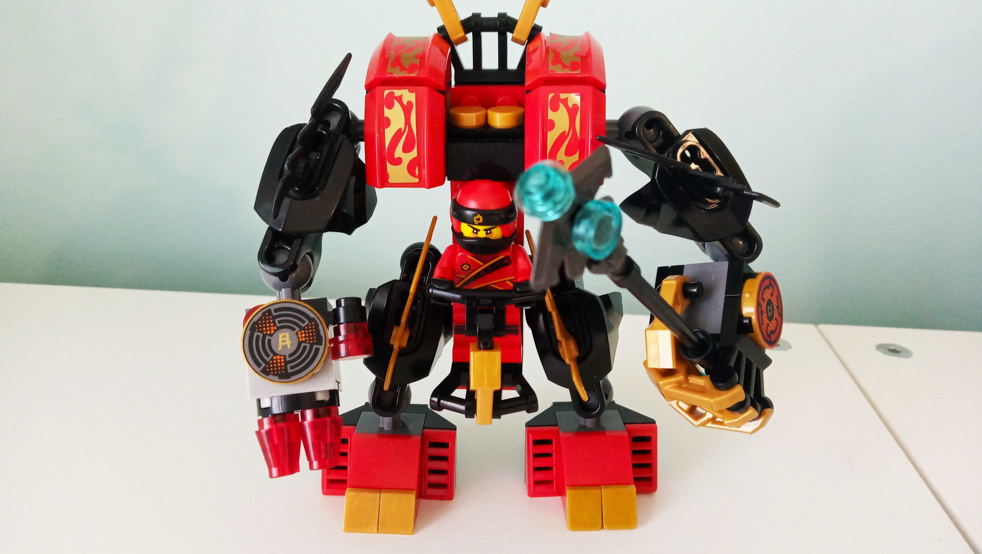 Lego Moc ninjago ognisty robot Kai'a + mini-figurka Kai'a