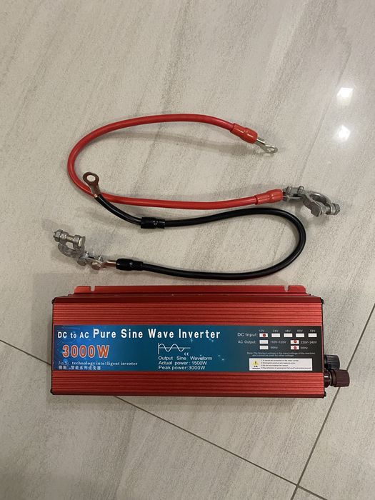 Інвертер 12 вольт 3000 ват. Чистий синус. Працює з газовим котлом.