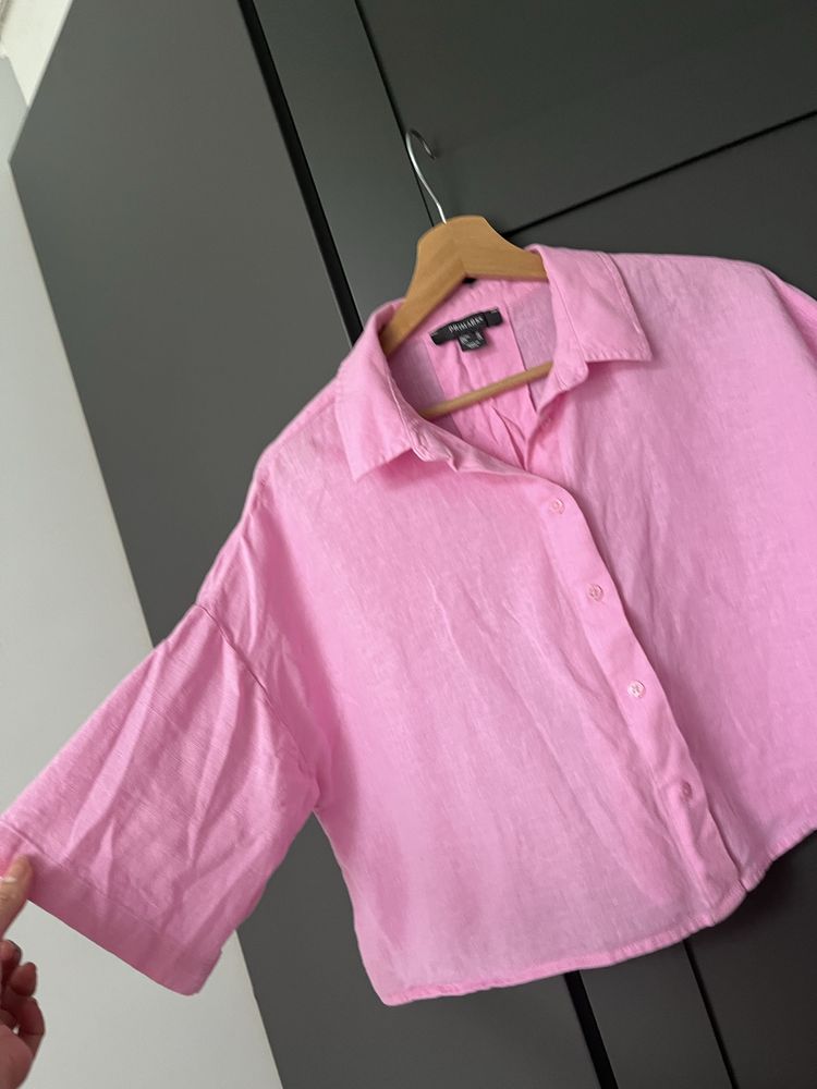 Koszula oversize szeroka l lato wakacje bawelna len