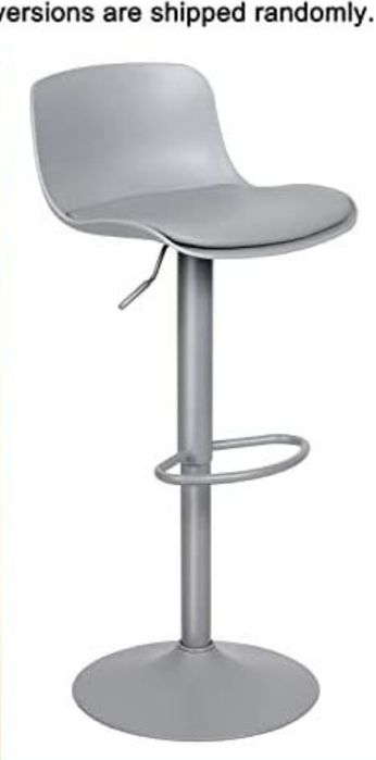 Stołek z półoparciem regulacja wysokości60-80cm, podnóżek,max 135kg