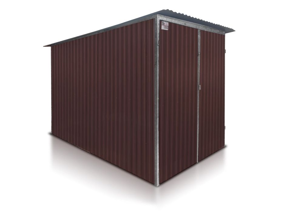 Garaż blaszany 2x3m ciemny brąz blaszak