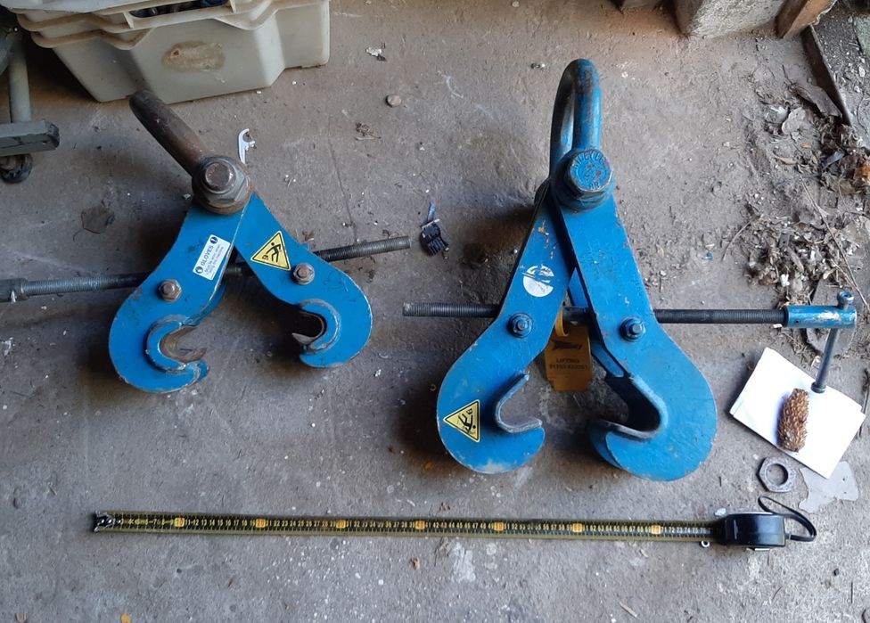 Uchwyt klamrowy zacisk belkowy but serce 10 ton 2 sztuki