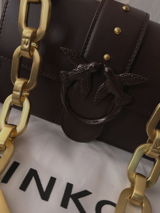 Torebka Pinko mini love brązowa