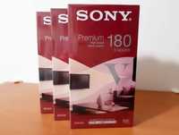 Lote 3x Cassetes Sony VHS 180 Premium V High Grade