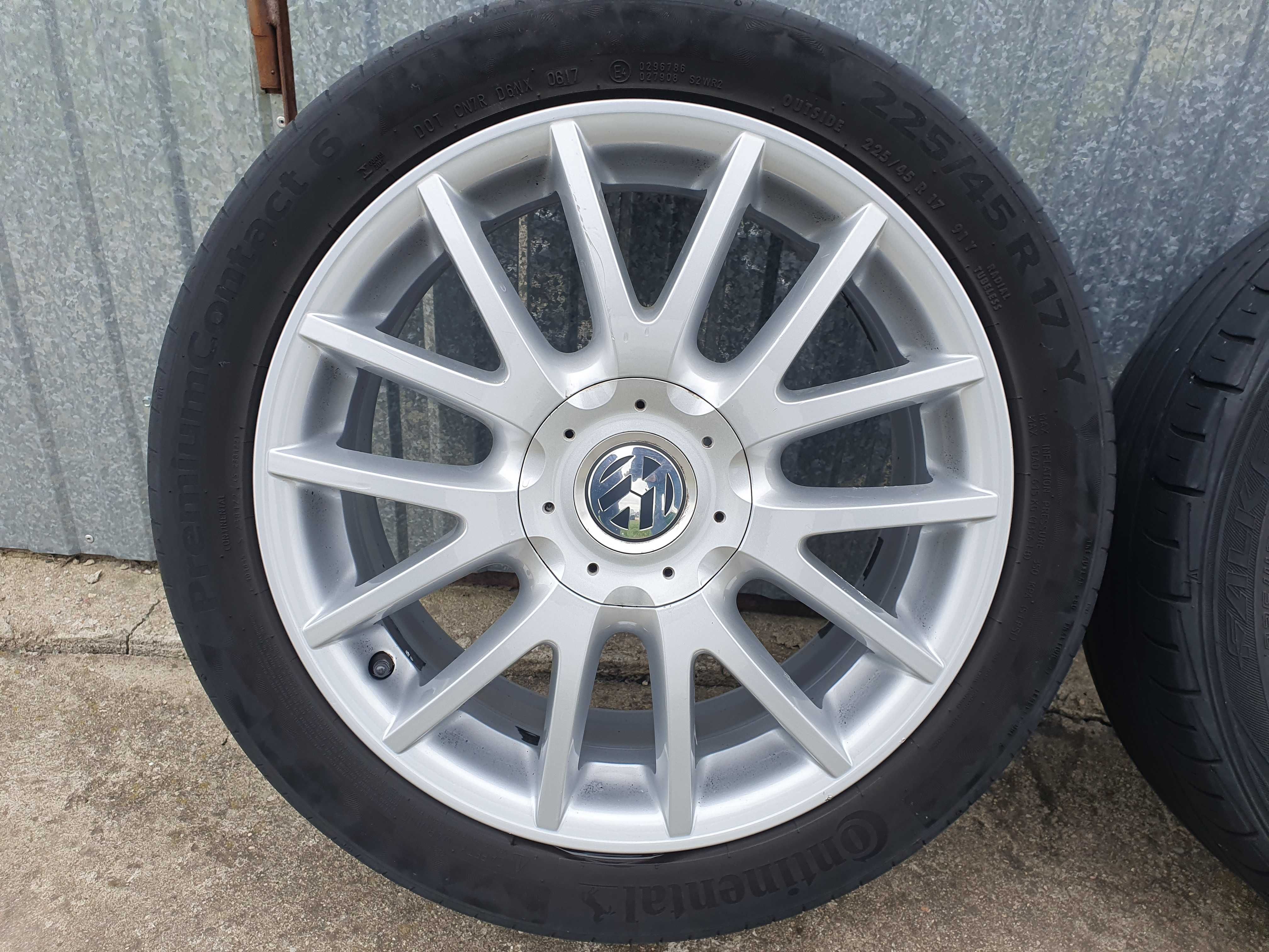 Koła felgi Vw 17 cali 5x112 opony 225/45/17 kpl