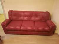 Sofa, kanapa nierozkładana, bordowa