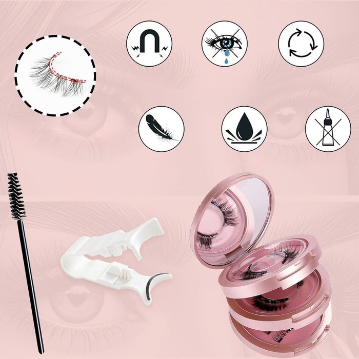 Rzęsy Magnetyczne 3D  Wielokrotnego Użytku, Naturalny Efekt,