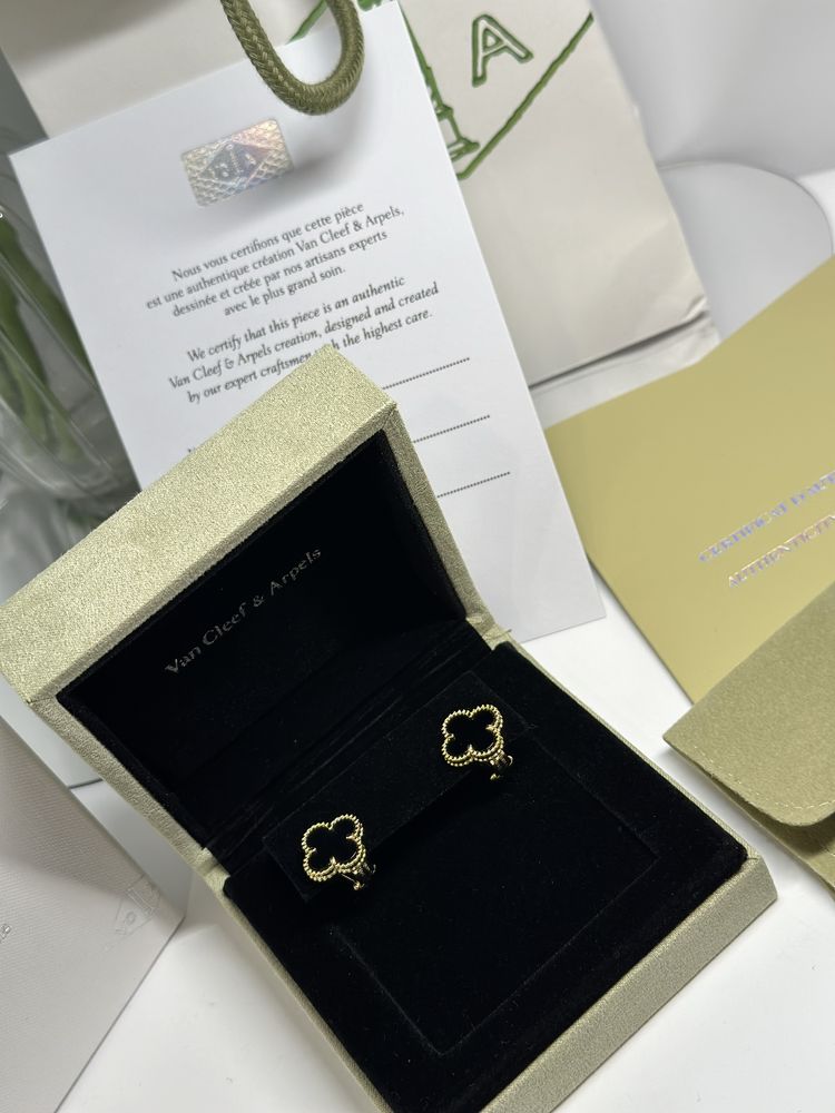 Сережки Van Cleef чорні