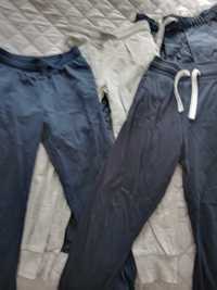 H&M, spodnie dresowe cienkie + cargo rozm. 128 szkoła
