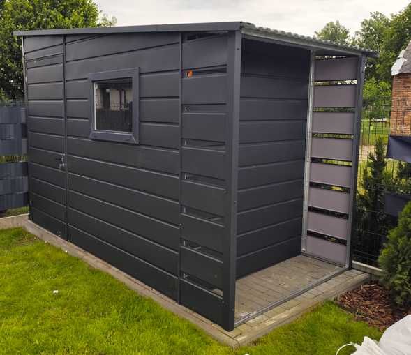 Altana, schowek blaszany, domek narzędziowy blaszak, GARAŻ wiata WZORY