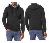 Męski Anorak GOODTHREADS Heritag Wash Lekka Frotte Bawełna Czarny XXL