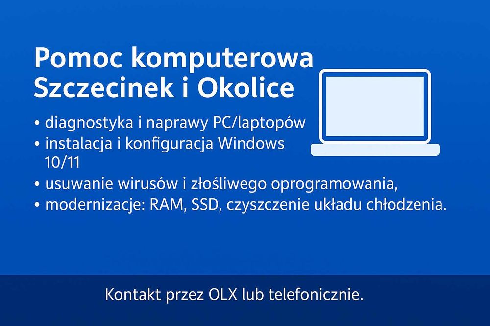Pomoc Komputerowa| Informatyk| Naprawa laptopów| Szczecinek i okolice