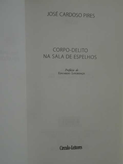 Corpo-Delito Na Casa de Espelhos de José Cardoso Pires