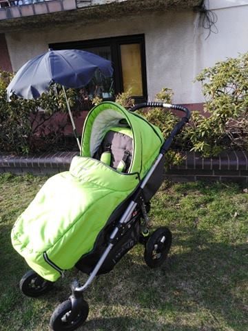 Wózek dla AKTYWNYCH 3w1+fotelik Zielony Grafit